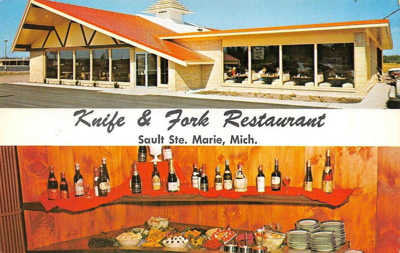 Knife & Fork Restaurant - Vintage Postcard